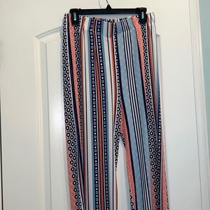 Printed flow pants